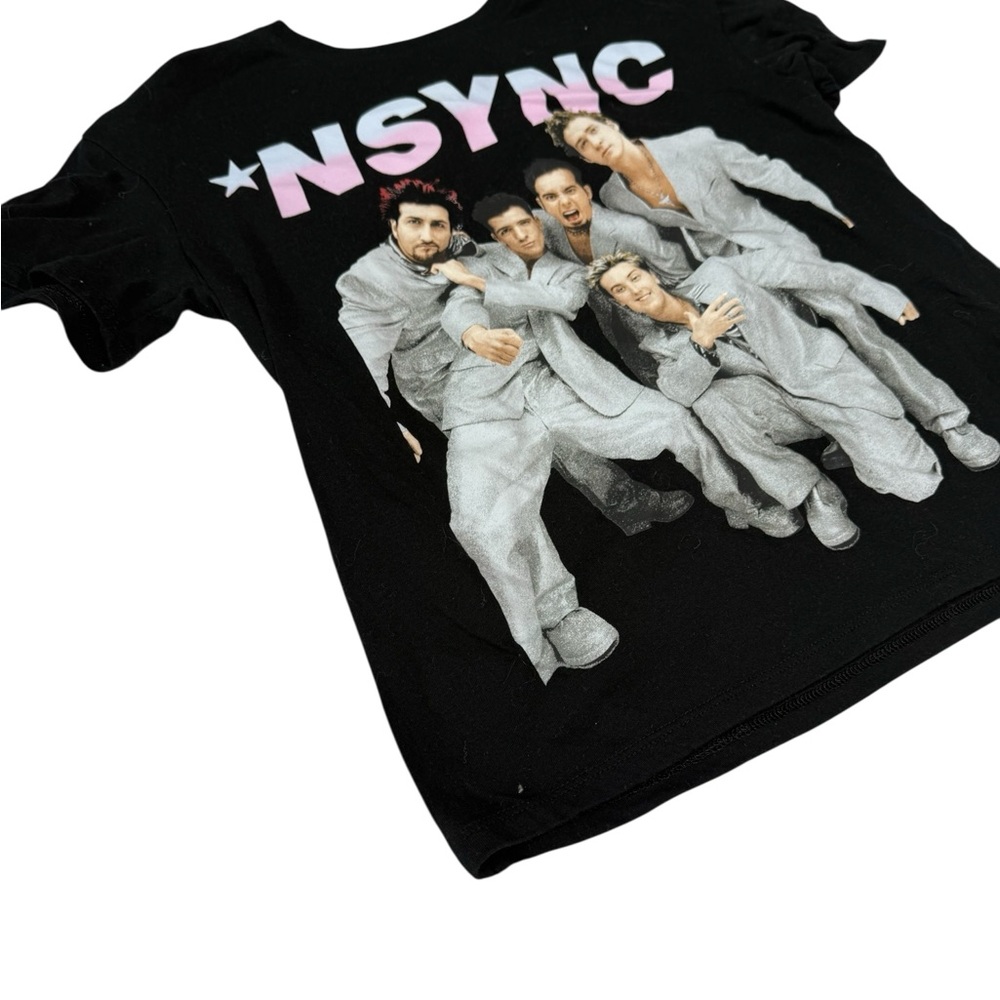 Black NSYNC Graphic Cropped T-Shirt